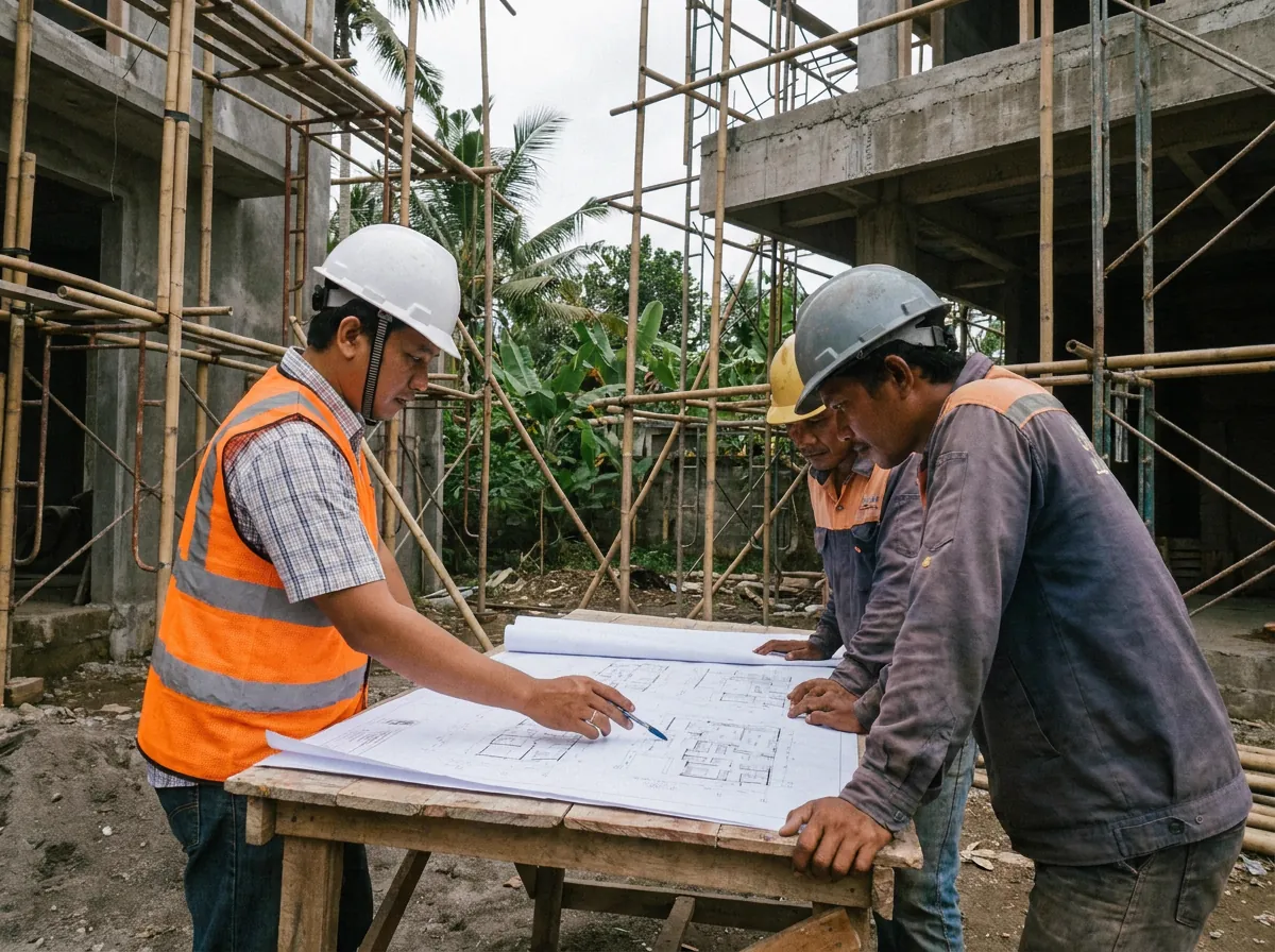 Pengawasan teknis di lapangan